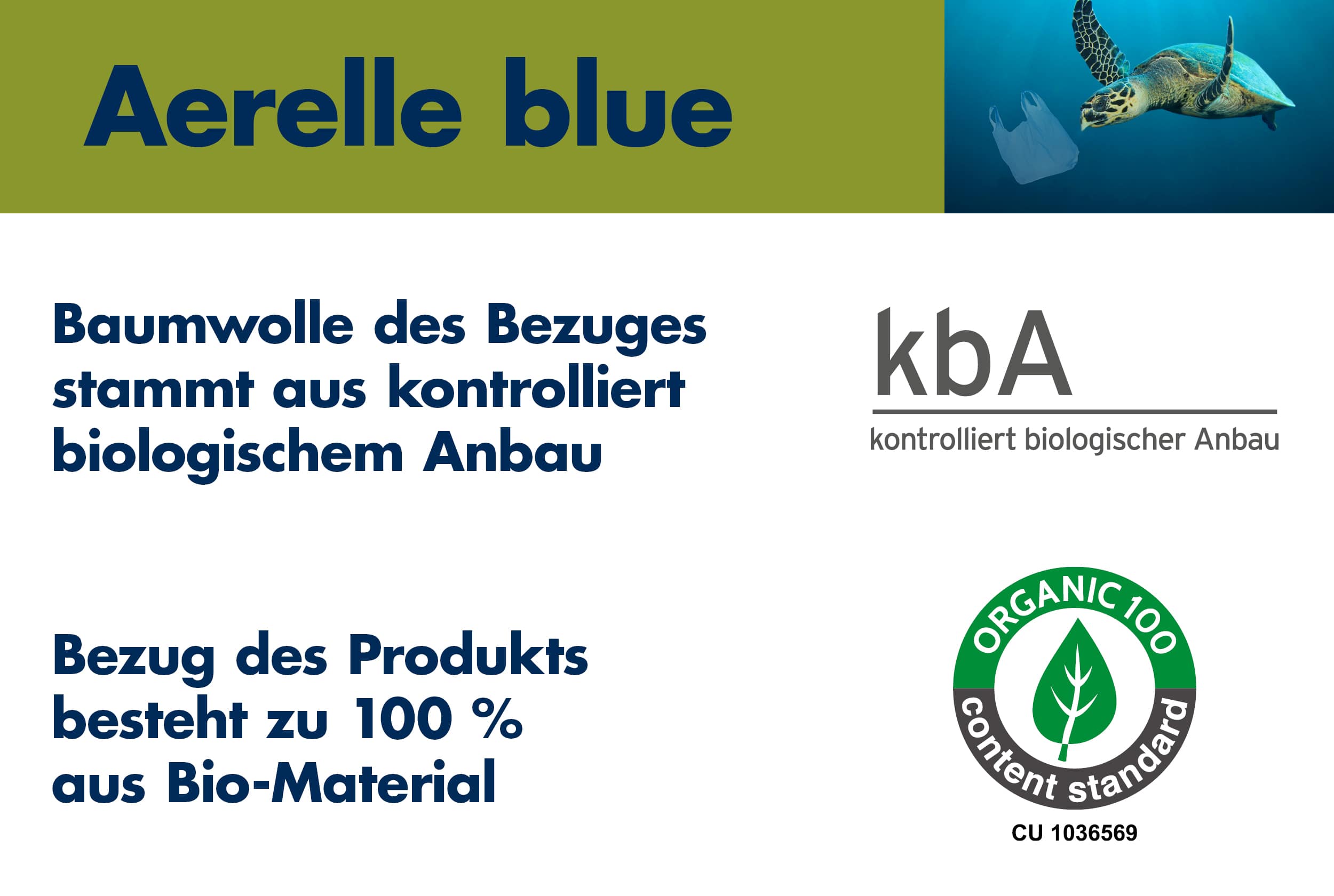 Helårsdyne | Økologisk | Stop Ocean Plastik | Greenline Aerelle Blue mono | 135 x 200/220 cm - Billede 6